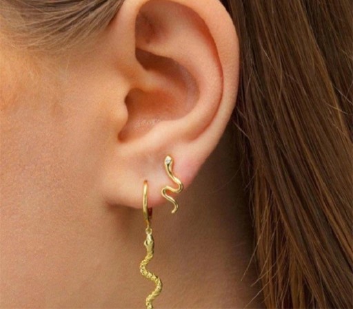 Orecchini da donna a forma di serpente