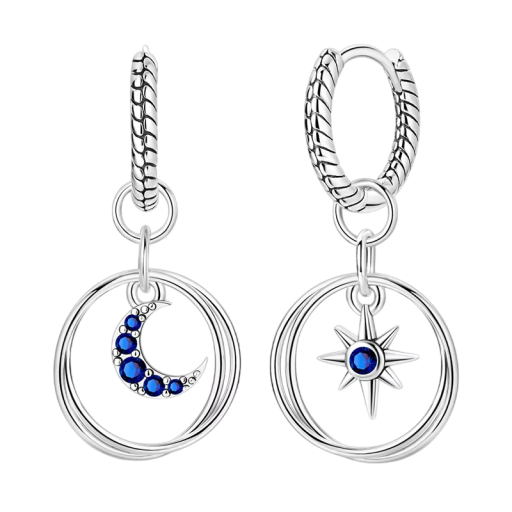 Orecchini originali in argento sterling 925 Design circolare elegante per feste Gioielli femminili delicati per l'uso quotidiano