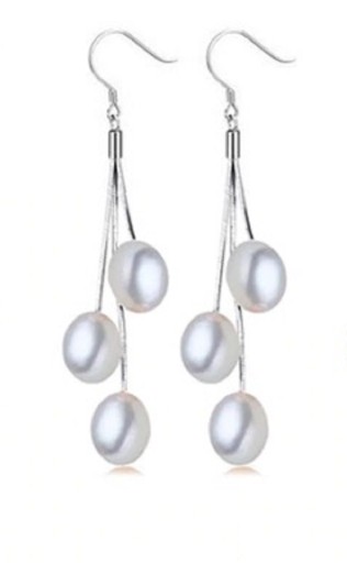 Orecchini pendenti da donna con perle