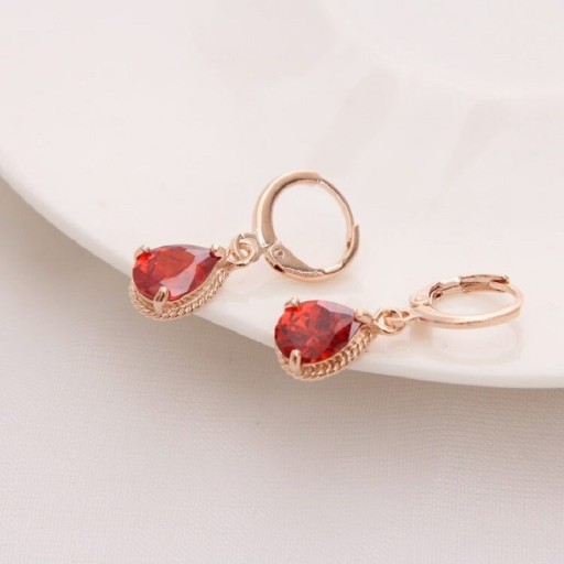 Orecchini pendenti da donna con zirconia G588