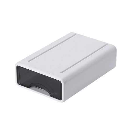 Organisator für Büromaterial mit Schublade 17x25x7,5 cm PP weißer Tischbox für Dokumente, Kleinigkeiten und Arbeitsutensilien