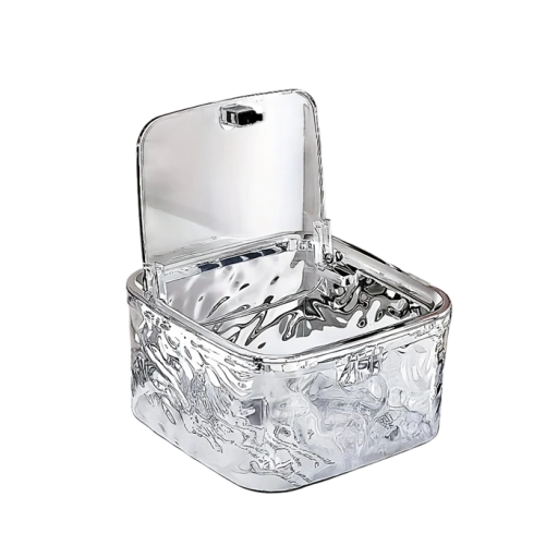 Organizér na vlasové doplňky s víkem 15x15x8 cm akrylový transparentní box na gumičky sponky a drobnosti do koupelny