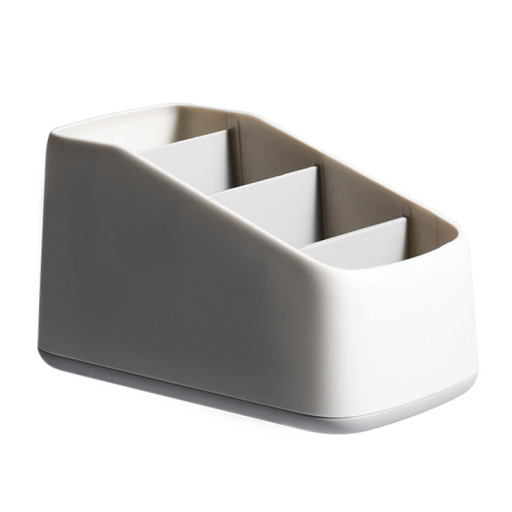 Organizér se 4 přihrádkami 18 x 10 x 9,9 cm Praktický plastový box z ABS Úložný pořadač na kancelářské potřeby a kosmetiku Organizér se 4 přihrádkami 18 x 10 x 9,9 cm Praktický plastový box z ABS Úložný pořadač na kancelářské potřeby a kosmetiku