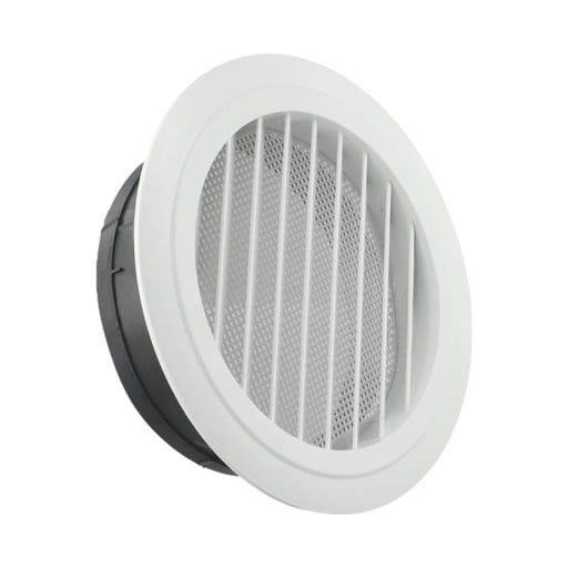 Orificiu de ventilație rotund 125 mm 168x65x118 mm Grilă plastic ajustabilă ABS Capac lamelar pentru perete și tavan Capac de ventilație rezistent pentru utilizare interioară