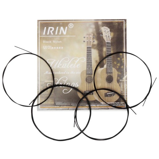 Originele zwarte nylon snaren voor ukulele 4 stuks Glad oppervlak Warm helder geluid Lange levensduur Kwaliteitsmateriaal Voor sopraan en concert ukulele