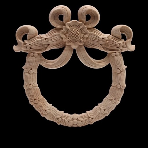 Ornamento in legno intagliato