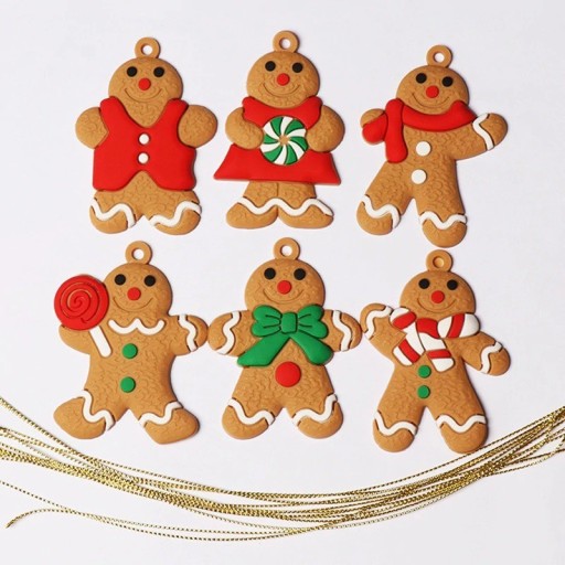 Ornement de Noël en pain d'épices 6 pcs