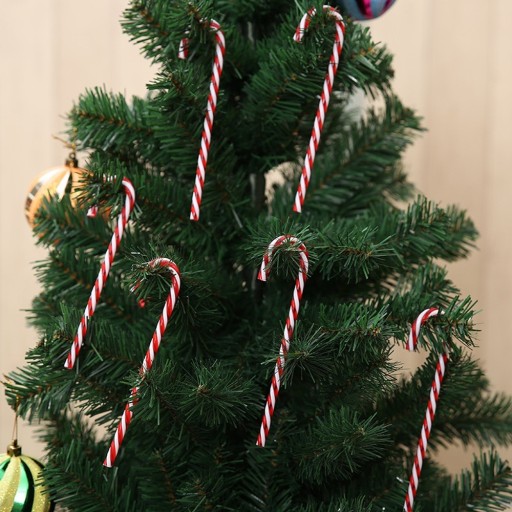 Ornement de Noël sucette en plastique 6 pcs