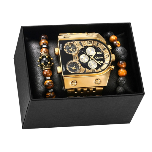 Orologi da uomo con bracciali 3 pz