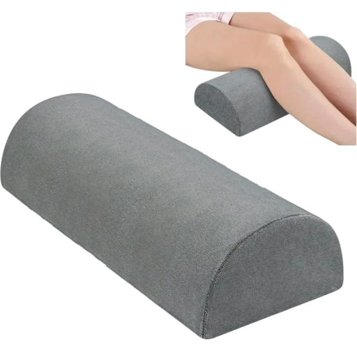 Orthopaedic Half-Moon Pillow Between Knees 41x18x10 cm Memory Foam Side Sleeping Relief from Hip and Back Pain Polyester Cover