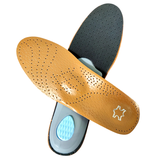 Orthopedische inlegzolen Bruine kleur Draagcomfort Ondersteuning van de voetboog Schokabsorptie Universele maat voor dagelijkse schoenen