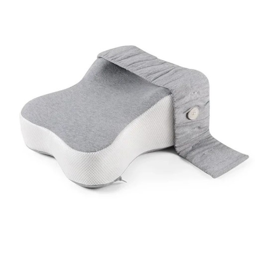 Ortopædisk pude mellem benene Memory foam Ergonomisk hofte- og rygstøtte Sidesover Åndbart Vaskbart betræk Lynlås og knap 25 x 35 x 13,5 cm