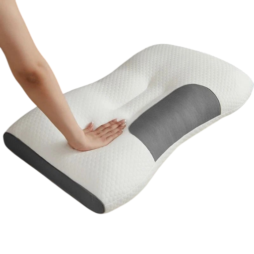 Ortopædisk sovepude af sojafiber, ergonomisk sundhedspude med memory foam, støtte til nakkehvirvelsøjlen, kvalitetssøvn 48x74x13 cm