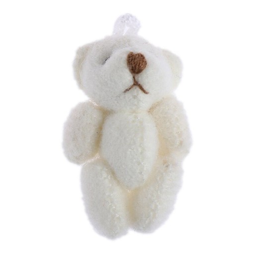 Osito de peluche para muñeca, color blanco