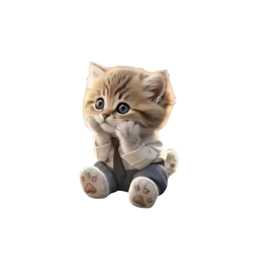 Osv fresh air freshener for car vent clip 2D diffuser approx. 6 cm decoration cat in clothes sitting with paws for interior