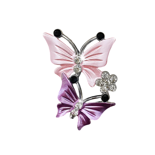 Osvěžovač vzduchu do auta klip na ventilaci dvojitý motýl aromaterapie dekorace 5 × 3,5 cm kovový držák interiér auta