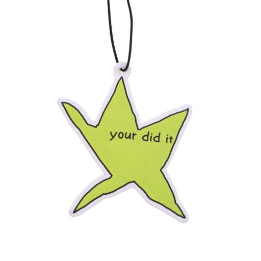 Osvěžovač vzduchu do auta závěsný hvězda s nápisem „your did it“ aromaterapie přívěsek zelený dekorace interiéru vozu