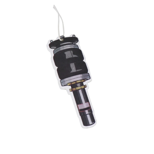 Osvěžovač vzduchu do auta závěsný na zpětné zrcátko motiv autodílu 10 × 3,5 cm pevné provedení černý doplněk interiéru vozu