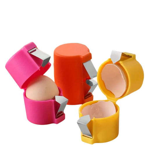 Ouvre-oeuf portable Outil de cuisine en plastique avec des griffes métalliques Aide pratique pour ouvrir facilement les œufs