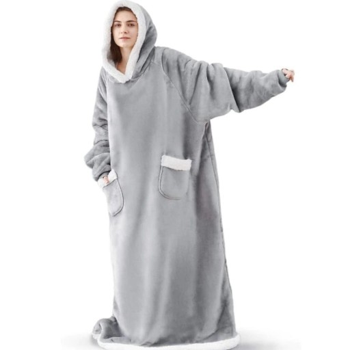 Oversize mikinová deka s rukávy 120 cm