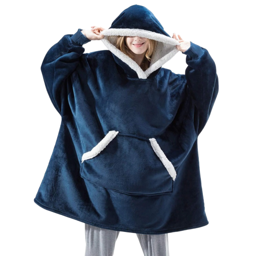 Oversize mikinová deka s rukávy