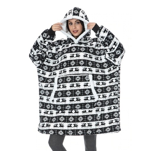 Oversize φλις κουβέρτα με μανίκια P3998