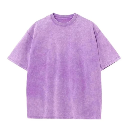 Oversized dame-T-shirt med korte ærmer. Streetwear-top med rund hals. Moderigtigt løstsiddende. Vintage-vasket look til hverdag.