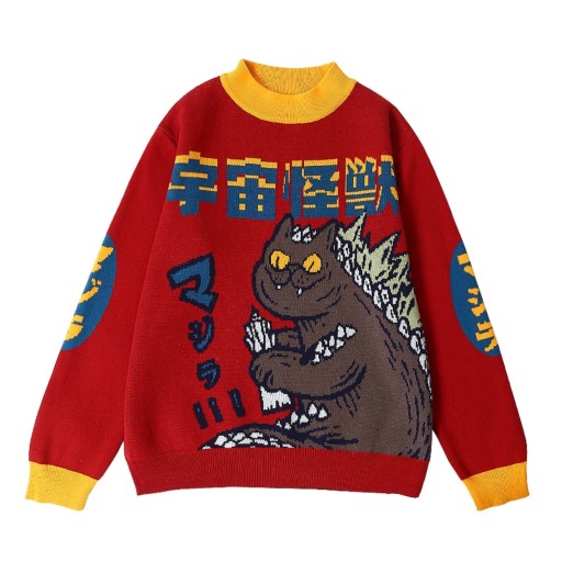 Oversized sweater med print til kvinder G238