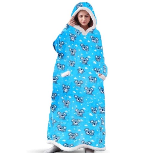 Oversized sweatshirttæppe med ærmer 120 cm P4007
