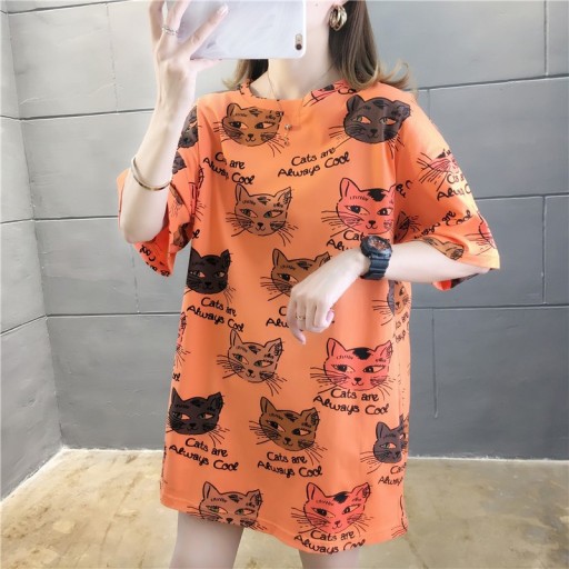 Oversized T-shirt med mønster til kvinder