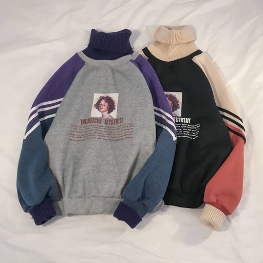 Oversized turtleneck-trøje til kvinder
