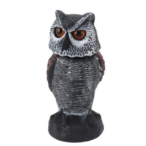 Owl Bird Repeller 26.5 x 13 cm Realistic Plastic Owl for Garden Protection Against Birds