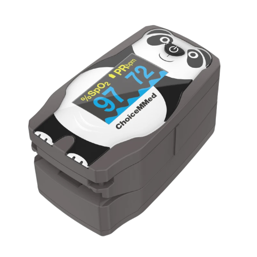 Oxymetru de deget pentru copii panda pentru măsurarea SpO2 și a pulsului monitor digital OLED pentru saturarea oxigenului pentru controlul acasă