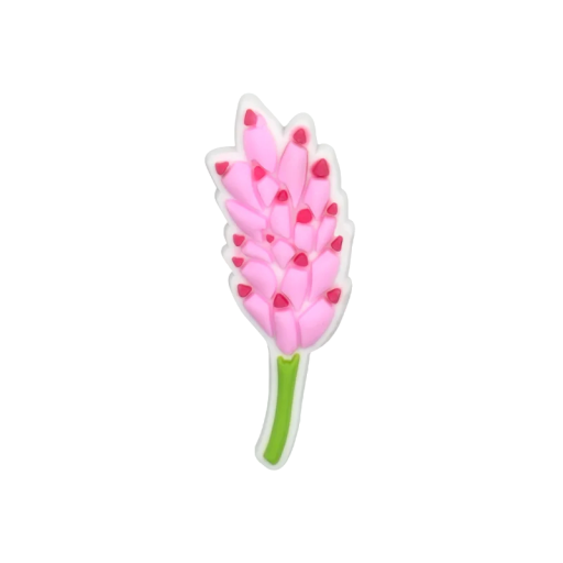 Ozdoba für Crocs rosa tropische Blume Tannenzapfen PVC Dekoration für Schuhe leichte Platzierung zur Personalisierung von Schuhen