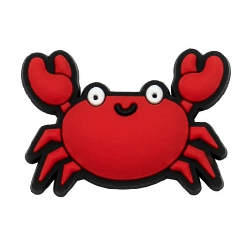 Ozdoba na crocsy krab 2–3 cm PVC červená dekorácia do topánok crocs morský motív ľahké umiestnenie pre deti aj dospelých
