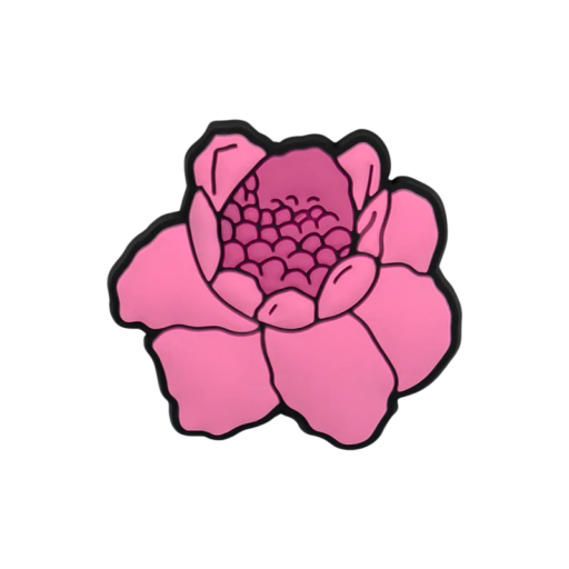 Ozdoba på crocs rosa blomma PVC dekoration till crocs blommigt tillbehör rosa motiv lätt att sätta på och byta ut