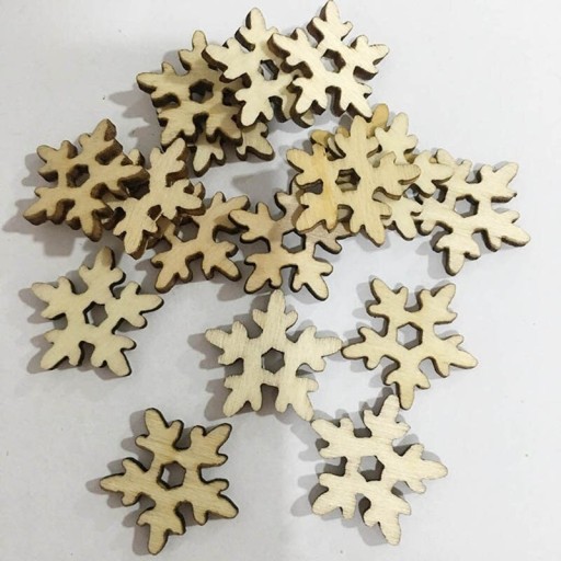 Ozdoby choinkowe drewniane 50 szt C594