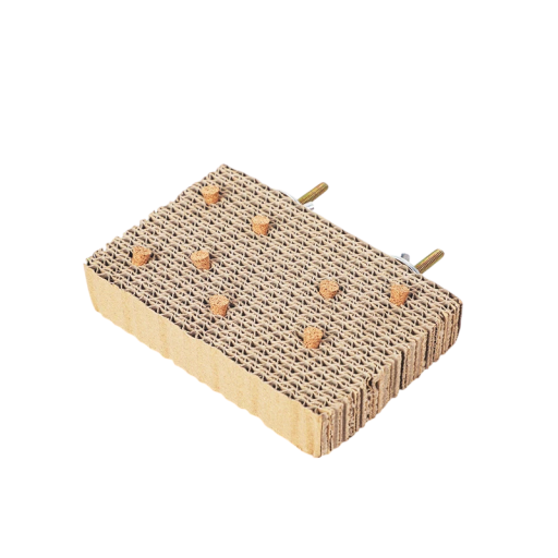 P platformă de joacă pentru păsări cu bârne și plută 15x15x3 cm platformă suspendată din hârtie maro pentru colivii pentru papagali și păsări