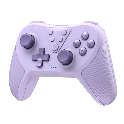 Paarse EasySMX T37 draadloze gamecontroller voor Switch en pc met vibratie, gyroscoop en wekfunctie