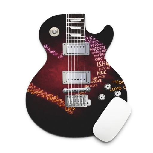 Pad gitarowy w kształcie gitary