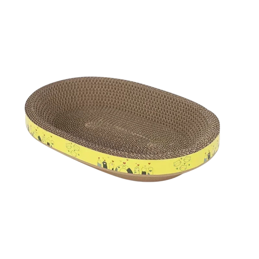 Pahvinen kissanpeti aaltopaperista Monitoiminen raapimapuu kynsien teroitukseen Mukava makuupaikka kissoille Mitat 40 x 28 x 8 cm