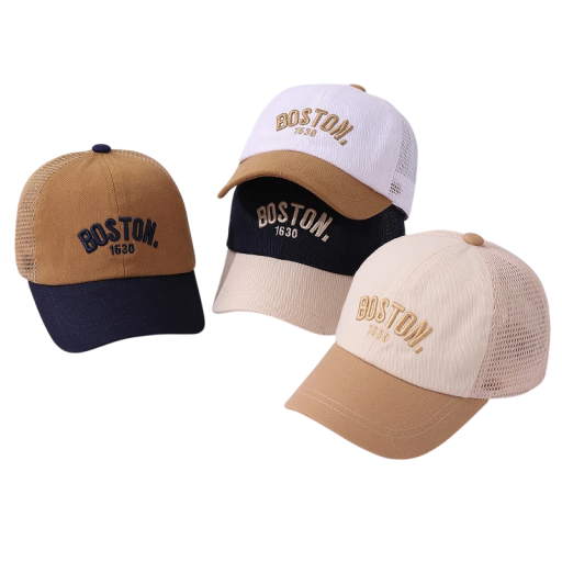 Παιδικό καπέλο trucker Boston Μέγεθος 48–50 εκ Για παιδιά 8 μηνών–3 ετών Ρυθμιζόμενο διχτυωτό καπέλο δύο χρωμάτων Βαμβάκι πολυεστέρας