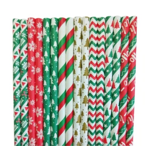 Pailles de Noël 25 pcs C602