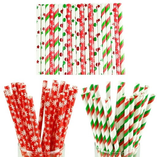 Pailles de Noël 25 pcs