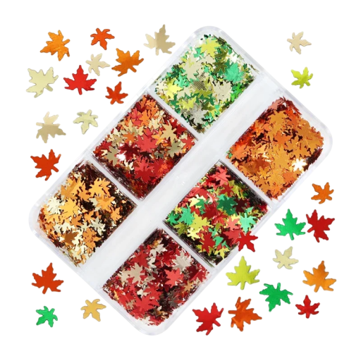 Paillette a forma di foglie d'acero 3-4 g Paillette colorate per creare Decorazioni autunnali Scrapbooking Decorazioni per unghie Lavori manuali DIY decorazioni
