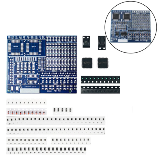 Pájecí deska výcviková DIY sada pro elektronické obvody DC 3–5 V Učební kit elektroniky Praktická montážní deska pro začátečníky