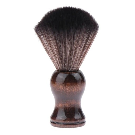Pălăria moale de bărbierit 10,5 x 3,5 cm Pălărie de bărbierit din nailon cu mâner din lemn Pălărie de spumare pentru salon de bărbierit și utilizare