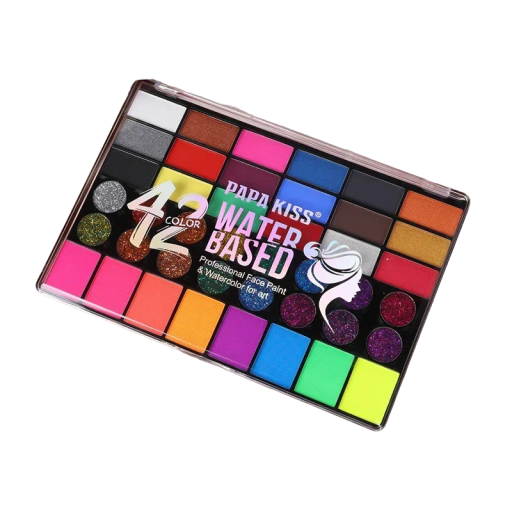 Paleta de cores para o rosto e corpo 42 cores Maquilhagem profissional para o rosto Maquilhagem de Halloween