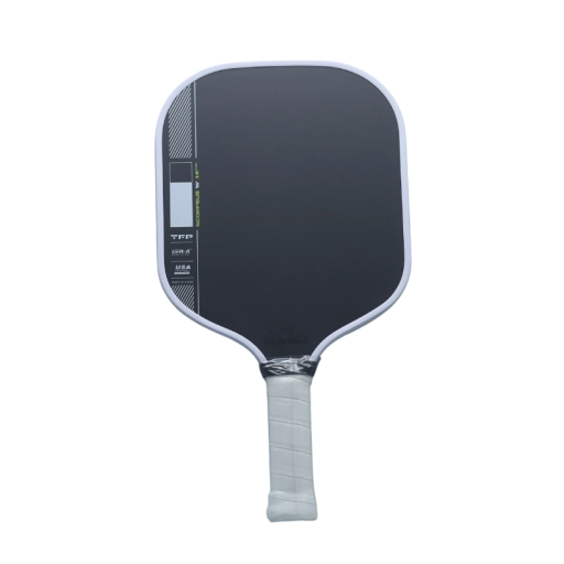 Paleta de Pickleball Scorpeus 16 mm con núcleo de espuma y superficie de carbono negra para un juego controlado y una colocación precisa de los golpes de los jugadores