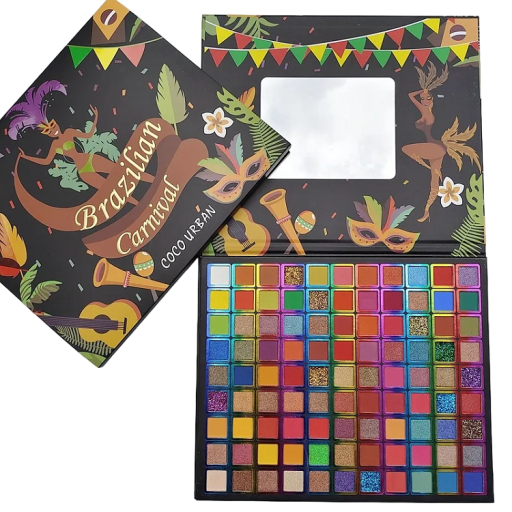 Paleta de sombras de ojos coloridas 99 colores Paleta profesional con espejo Sombras brillantes y mate Alta pigmentación